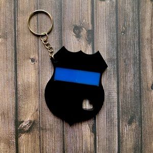 Back The Blue Keychain